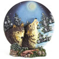 3D Wolf Collectors Plate